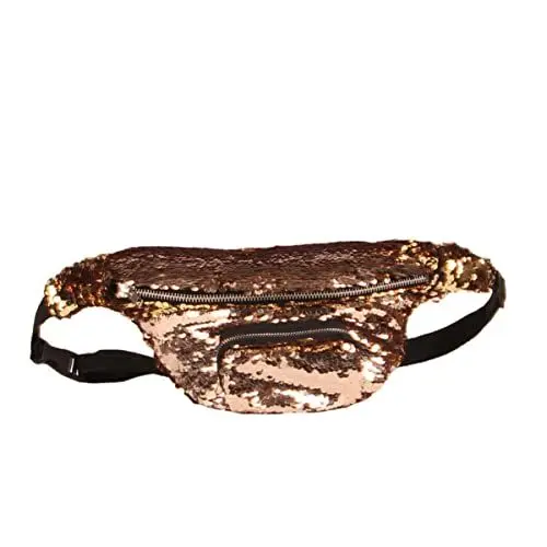 Produktbild: VALICLUD Tasche Umhängetasche Brust Frauen Männer for & Gold Multifunktional Make-Up Pailletten Reisetasche Paillettentasche Geldbörse Strandtaschen Fanny Taille Gürtel