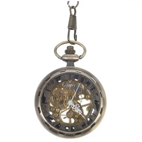 Produktbild: VALICLUD Vintage Handaufzug Taschenuhr Mechanische Uhr Im Retro Design Bronze Klassische Hollow Out Taschenuhr Für änner Stilvolles Accessoire Für Besondere Anlässe