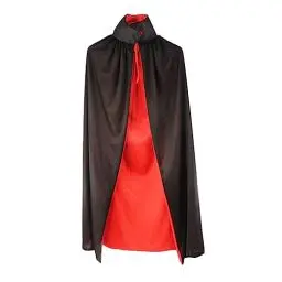Produktbild: VALICLUD Vampir-Umhang Stehkragen Umhang für die Party Halloween-Kostümumhang Kap Halloween-Umhang-Dekor kreative Umhangstütze Cosplay Requisiten Sensenmann schmücken Kind Mantel Polyester