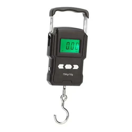 Produktbild: VALICLUD Waage weight scale messband maßband rollmassband crane scale Hanging scale Digital scale maasband Luggage scale measurement tape drehbare Bootssitzhalterung LCD-Display- Black