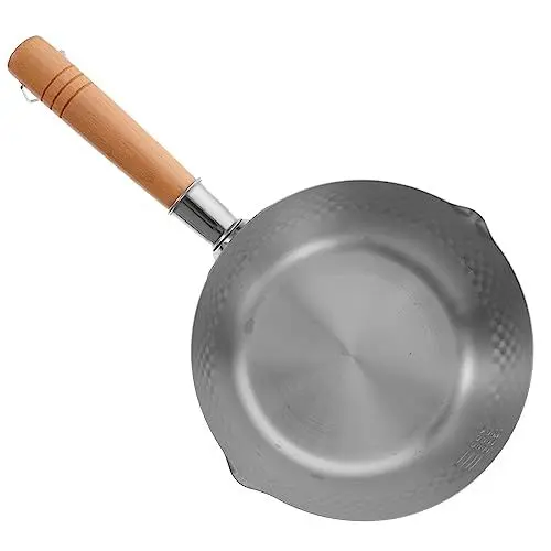 Produktbild: VALICLUD Yukihira Milchtopf 304 Kochtopf mit Holzgriff Multifunktional für Milch Suppe und Soßen Ergonomisches Design Hitzebeständig für Küche