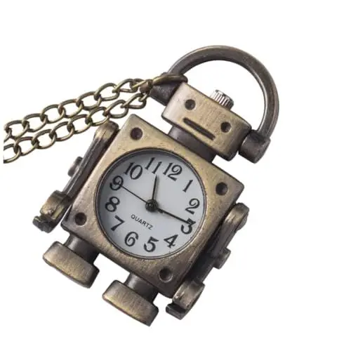 Produktbild: VALICLUD Mechanische Taschenuhr Und Kette Vintage-halskettenuhr in Roboterform Für Geburtstagsfest