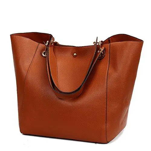 Produktbild: Valleycomfy Damen Tasche Einkaufstasche Pu Leder Handtasche Schultertasche (Braun)