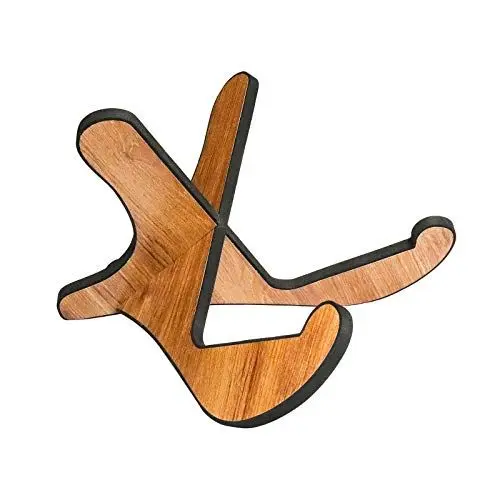 Produktbild: ValueHall Gitarrenständer Holz Tragbarer Gitarrenhalterung Anti-Rutsch Musikinstrument Ständer Ukulele Ständer Holz für Akustik Klassische Gitarren Bass Ukulele V1B06