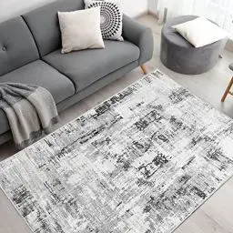 Produktbild: Vamcheer Teppich Wohnzimmer Kurzflor Moderner - Schlafzimmer Teppich Flauschiger,Waschbar Boho Teppich,Teppiche Groß für Arbeitszimmer, Büro,Super Weich, Anti-Rutsch,120x170 cm Beige/Grau
