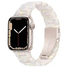 Produktbild: Vamyzji Kompatibel mit Apple Watch Armband 42mm(Series10) 41mm 40mm 38mm, Leichtes Wasserfestes Harz Verstellbares Ersatzband für Apple Watch Series 10 9 8 7 6 5 4 3 2 1 SE, Damen/Herren