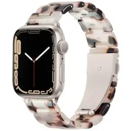 Produktbild: Vamyzji Kompatibel mit Apple Watch Armband 46mm 45mm 44mm 49mm 42mm(Serie 3 2 1), Leichtes Wasserfestes Harz Verstellbares Ersatzband für iWatch Series 10 9 8 7 6 5 4 3 2 1 SE, Ultra 2 1, Damen Herren