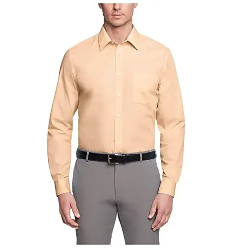 Produktbild: Van Heusen Herren, Normale Passform, Popeline, Einfarbig Klassisches Hemd, Muschel, 18.5