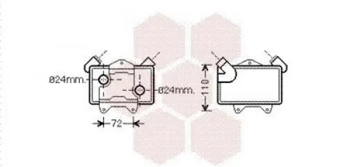 Produktbild: Van Wezel 30003477 Ölkühler, Motoröl