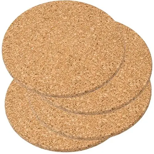 Produktbild: VanAnderen 4er Set Topfuntersetzer aus Kork 19 cm Durchmesser, feinste Verarbeitung, hohe Qualität