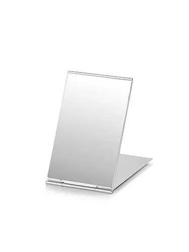 Produktbild: VANCOV Taschenspiegel, Ultradünner Langlebiger Makeup-Spiegel mit Aluminiumschale, Tragbarer Klappspiegel Unisex, Kosmetikspiegel für Reisen (Geringe)