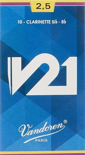 Produktbild: Vandoren CR8025 Blätter für B-Klarinette, Serie V21, Stärke 2,5, 10 Stück, Blau