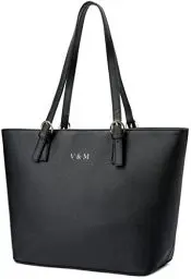 Produktbild: Vanessa & Melissa® Damen Shopper klassisch elegante Handtasche Henkeltasche Schwarz