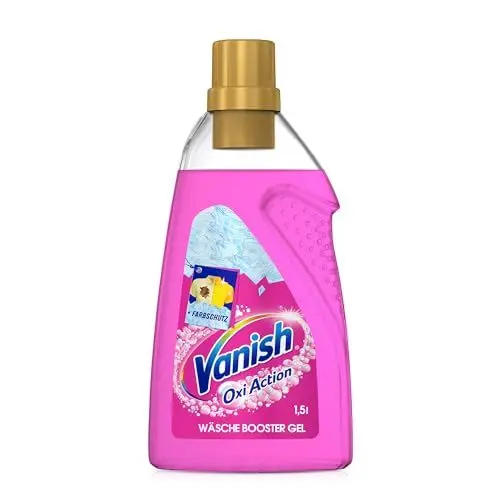 Produktbild: Vanish Oxi Action Gel Pink – 1 x 1,5l – Fleckenentferner und Wäsche-Booster Gel ohne Chlor – Für bunte Wäsche