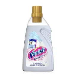 Produktbild: Vanish Oxi Action Powerweiss Gel – 1 x 1,5 l - Fleckenentferner und Wäsche-Booster Gel ohne Chlor – Für weiße Wäsche