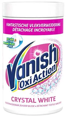 Produktbild: Vanish Oxi Action - Crystal White Poeder Base - Vlekkenverwijderaar voor Witte Was - 1,5 kg