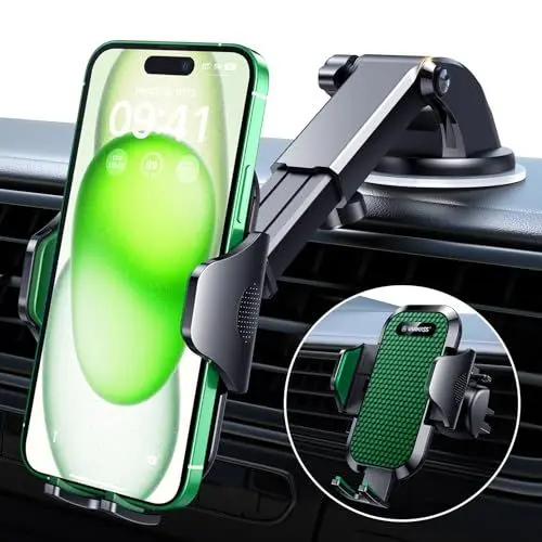 Produktbild: VANMASS Handy Halterung Auto 2025 Neuste Farbe Armeegrün Version 4 in 1 Handyhalter für Auto Saugnapf & Lüftung Super Stabil Handyhalterung Auto für iPhone 16 Pro Max iPhone 15 Plus 14 Samsung Huawei