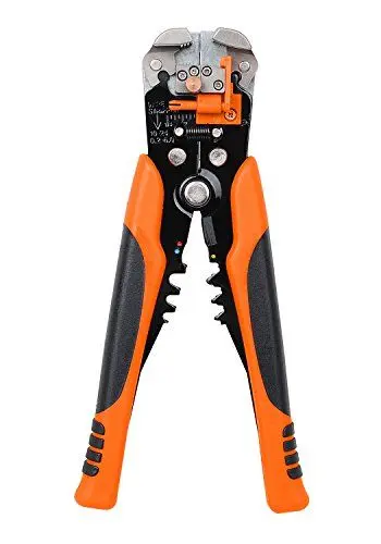 Produktbild: VANQUISH Selbstjustierender Abisolierzange 20,3 cm, Drahtzange zum Abisolieren, Schneiden, Crimpen 10-24 AWG,3357.