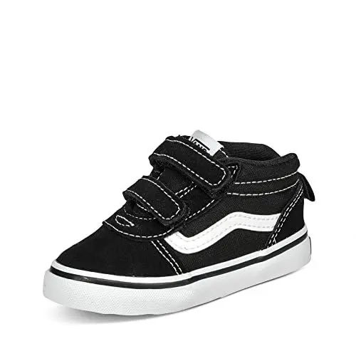 Produktbild: Vans Unisex Kinder Ward Mid V Sneaker, Veloursleder-Leinwand schwarz weiß, 24 EU