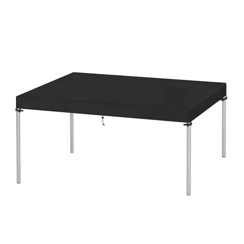 Produktbild: VANSHEIM Bierzeltgarnitur Abdeckung Wasserdicht Tischplatte Abdeckplane Winterfest Gartentisch Abdeckhaube für Buffettisch Campingtisch Partytisch Klapptisch 420D Oxford Gewebe Schutzhülle 170x50x15cm