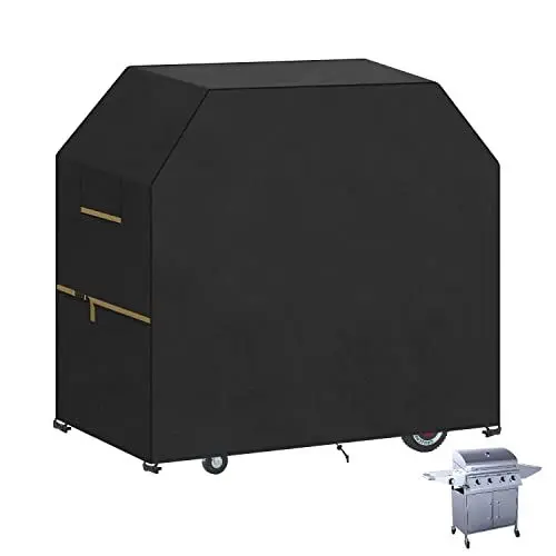 Produktbild: VANSHEIM Grill Abdeckhaube Gasgrill Abdeckung Wetterfest Grill Abdeckung Grillabdeckungen Grillplane Schutzhülle Grill 420D Oxford Grillhaube für Weber,Brinkmann,Outback,Char Broil Serie 147x71x117cm