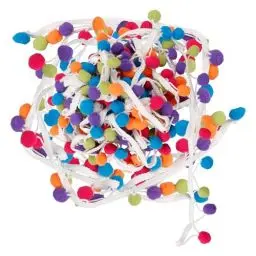 Produktbild: Vanyibro 5 m 15 mm mehrfarbiges Pompon-Fransenband, Band zum Nähen, Basteln, Ballquastenband für Kleidung, Vorhang, Kissen, Zubehör, Dekoration