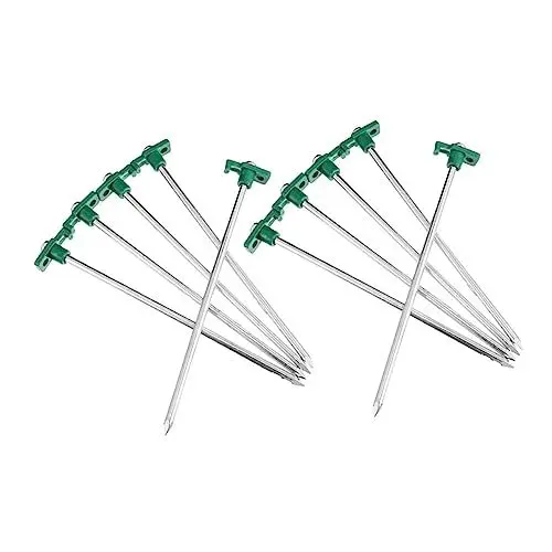 Produktbild: VANZACK 10 Stück Zeltheringe Aus Edelstahl Campingzeltpfähle Erdnägel – Perfekt Für Outdoor-aktivitäten