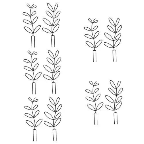 Produktbild: VANZACK 10 STK Klettergerüst Für Pflanzen Pflanzenregal Für Den Innenbereich Polsterbesatz Garten-kletterpflanze Pflanzenstützpfahl Gartenbedarf Gurkenspalier Grün Blatt Blumenstand Eisen