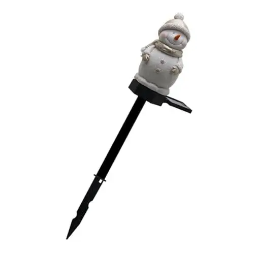 Produktbild: VANZACK 1Stk Solar-Schneemann-Lampe Straßenlaternen im Freien Solarweglicht Erdungsstecker Licht LED-Dekor hoflampe terrassenlampe LED Rasen Schneemann Licht kreatives rasenlicht pp Weiß