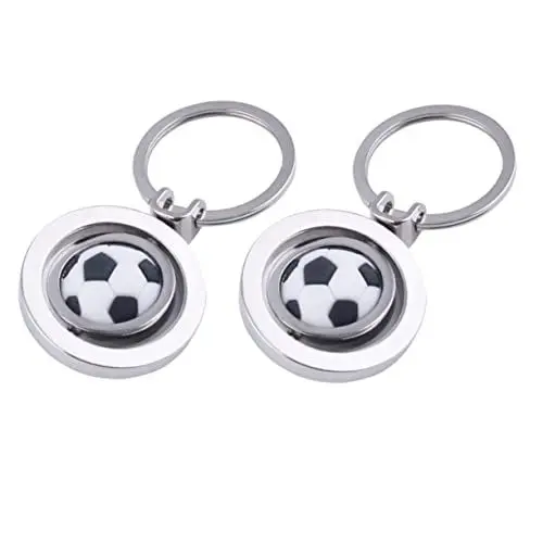 Produktbild: VANZACK Fußball-schlüsselanhänger 4er-pack Drehbarer Fußball-schlüsselring Aus Metall Für Geburtstag Weihnachten