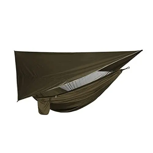 Produktbild: VANZACK Outdoor Hängematte Mit Baldachin Zelt Sonnenschutz Schirm Camping Zubehör Terrassenmöbel Liegekomfort
