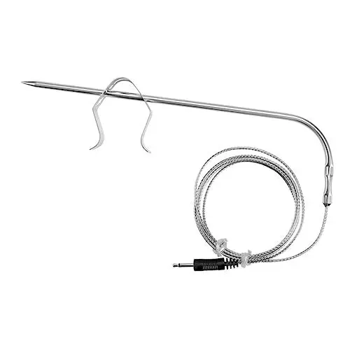 Produktbild: VANZACK 1 Set Grillthermometer Clip Grillen Ersatzsonde Grillzubehör Fleischtemperatursonde Kochclip Bbq Temperatursonde Grillhalter Fleischklammern Silber Edelstahl