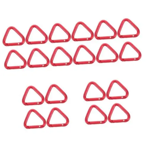 Produktbild: VANZACK 20 Stück Bergsteiger Dreiecksschnalle Kletterkarabiner Robuster Clip Große Bergsteiger Clips Praktische Karabinerschnallen Zum Klettern