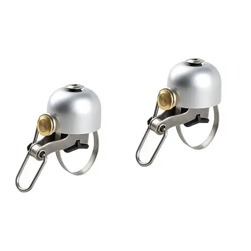 Produktbild: VANZACK 2 Stücke Fahrrad Radfahren Lenker Metall Glocke Für Straße Ultra-Laute Ding Horn Retro Design Silber