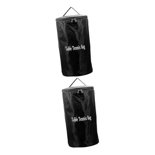 Produktbild: VANZACK 2St Tischtennistasche Tischtennis Tasche Tischtennis Aufbewahrungstasche Tasche für Tischtennisbälle Tennisball-Haltertasche tragbar Beutel aus Oxford-Stoff Tischtennis Versorgung