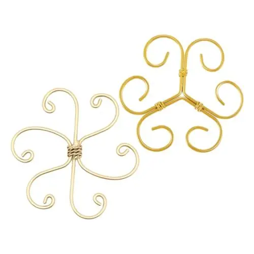 Produktbild: VANZACK 2 Stücke Pflanzenstützen Wiederverwendbare Rankhilfe für Zimmerpflanzen Stilvolles Goldfarbenes Design zur Unterstützung von Kletterpflanzen Optimal für Gesundes Wachstum und