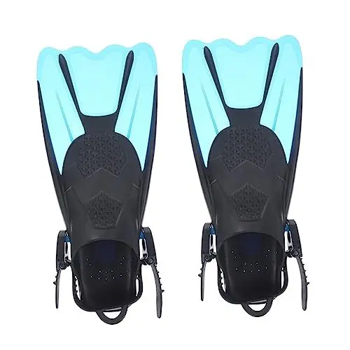 Produktbild: VANZACK 2stücke Taucherflossen Schnorchelflossen Mit Offener Ferse Tauchflossen Schwimmflossen Für Reisen Pool Schnorcheln Ausbildung Barfuß Flossensocken
