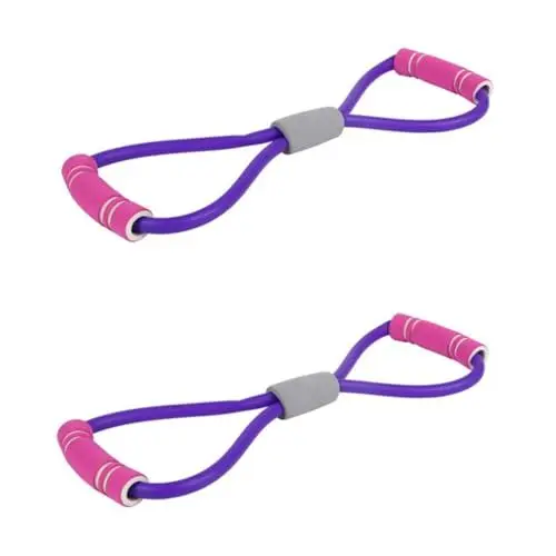 Produktbild: VANZACK 2-teiliges Set Mit Elastischen Widerstandsbändern Für Übungen Pilates Boxen Und Therapietraining Tragbare Fitnessbänder
