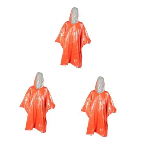 Produktbild: VANZACK 3St Outdoor Warmer Regenmantel Notfall-Regenmantel Regenmantel für Herren Regen Anzug Warmer Poncho Ponchos Regenjacke Regenponcho Notfall-Regenmäntel Poncho Männer Polyesterfolie