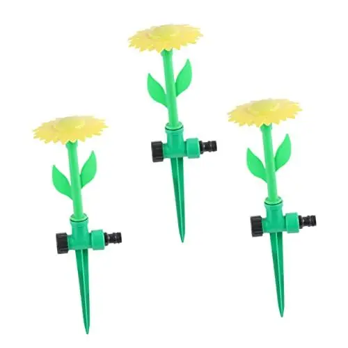 Produktbild: VANZACK 3Stücke Sonnenblumen für Garten Einstellbare Bewässerung Wassersparend und Langlebig für Rasenflächen und Blumenbeete Gartenbewässerungssystem