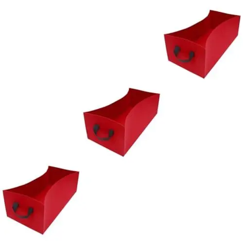 Produktbild: VANZACK 3 Stücke Filz Kartoffel Pflanze Tasche Hause Hof Pflanzung Beutel Rot Gartenarbeit Pflanzung Beutel Heavy Duty Tragbare