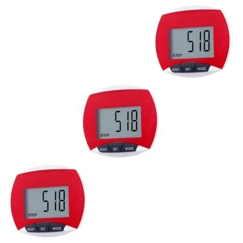 Produktbild: VANZACK 3 Stück Laufschrittzähler Fitness Informationstool Multifunktionaler Schrittzähler Sportzubehör Sportzubehör