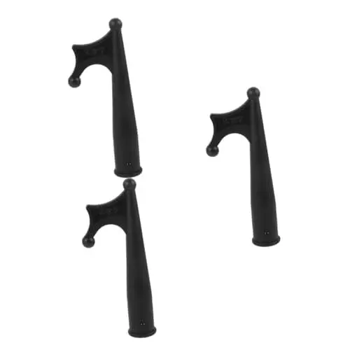 Produktbild: VANZACK 3st Bootsbergungshaken Ersatz-bootshaken Bootshaken Für Stange Dock-Hardware Zubehör Für Angelboote Ankerzubehör Für Segeldocks Bootshaken Zum Andocken Bootshakenkopf Nylon Black