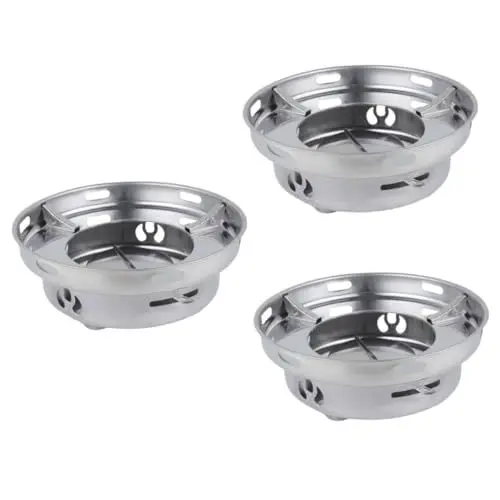 Produktbild: VANZACK 3st Kleiner Kocher Aus Edelstahl Trinkbare Öfen Campingkocher Ofenheizung Kreativer Kochherd Picknickkocher Grill Campingbrenner Herdtopfständer Outdoor-kocher Rostfreier Stahl