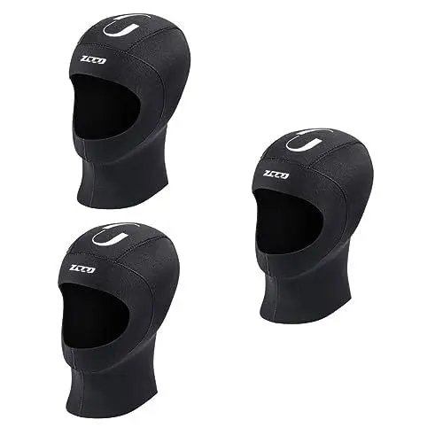 Produktbild: VANZACK 3st Tauchkopfbedeckung Sicherheitsmaske Schnorchelhut Taucherhauben Schwimmhut Surfhaube Schutzhauben Tauchausrüstung Aquafor Vollgesichtsmaske Neoprenmütze Tauchabdeckung Eimerhut
