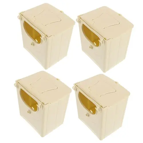 Produktbild: VANZACK 4 Stück Box Vogelzuchtbox Wellensittich Nisthaus Sittich Nisthaus Nistkästen Für Vögel Vogelbruthaus Vögel Nisthaus Vogelkäfig Papageienkäfig Kunststoff Wellensittich