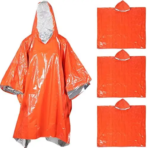 Produktbild: VANZACK Regenmantel Mit Kapuze 4-teilig Für Camping Regenponchos Verschleißfest Für Erwachsene