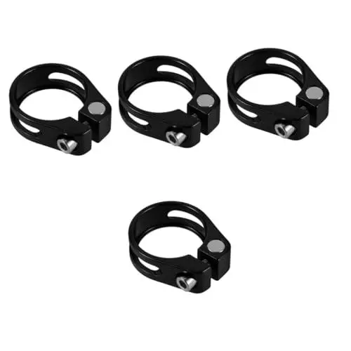 Produktbild: VANZACK 4 Stück Sattelklemme Fahrrad Sattelstütze Bolzentyp Sattelstütze Für Fahrradsitz Reiten Sattelstützenklemme Aluminiumlegierung Fahrradsitz Clip Fahrrad Sitzrohr