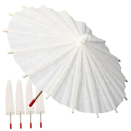 Produktbild: VANZACK 5Stücke Teiliges DIY Papierschirme für Weiße Graffiti Malerei Regenschirme Handwerksmaterial für Kreative Kunstprojekte Vorschulaktivitäten