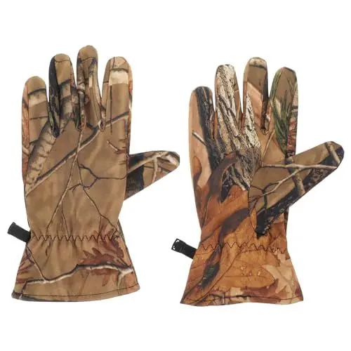 Produktbild: VANZACK Angelhandschuhe Jagdhandschuhe Tarn- Fleecehandschuhe Herbst Winter wasserdichte Vollfingerhandschuhe zum Skifahren Wilde Jagdausrüstung 1 Paar (XL) Jagdhandschuhe Herren